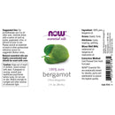 NOW Foods Bergamot Oil 1 fl oz - DailyVita