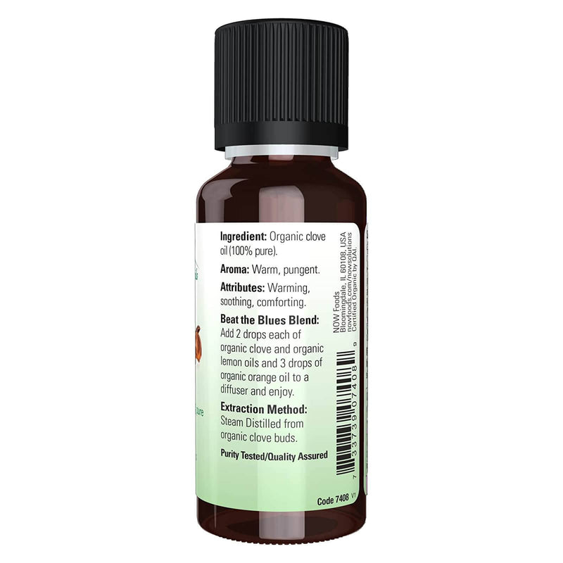 NOW Foods Clove Oil Organic 1 fl oz