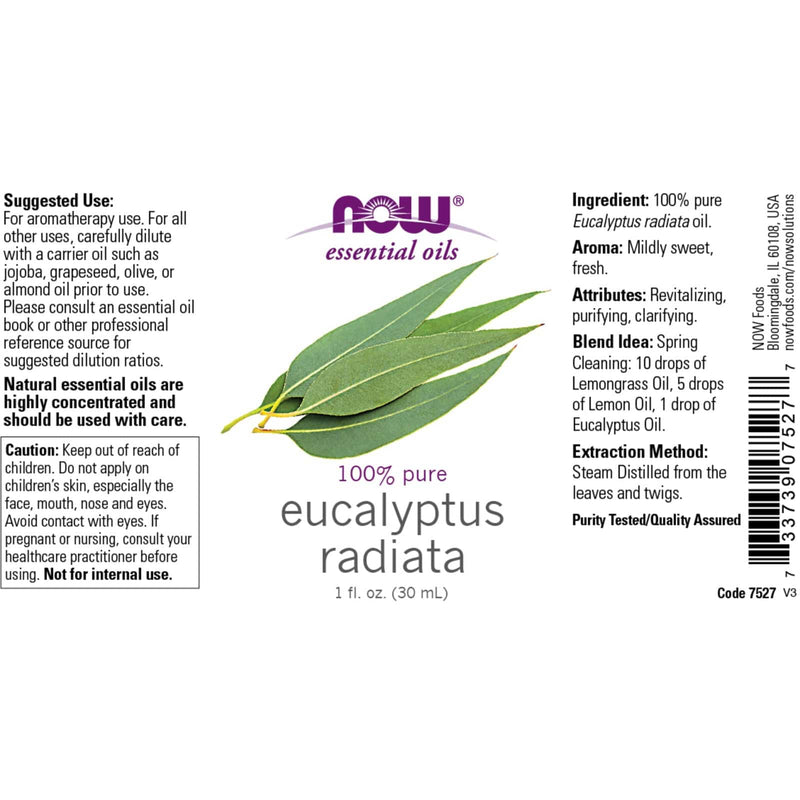 NOW Foods Eucalyptus Radiata Oil 1 fl oz