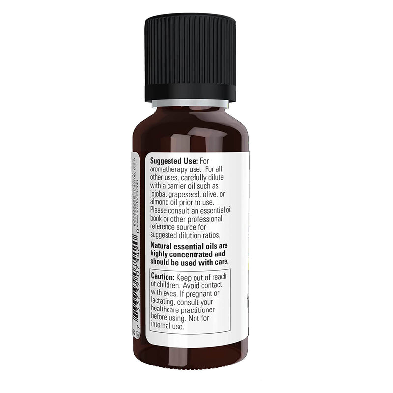 Aceites esenciales NOW, aceite de incienso, aroma de aromaterapia centrado, destilado al vapor, 100 % puro, vegano, tapa resistente a los niños, 1 onza