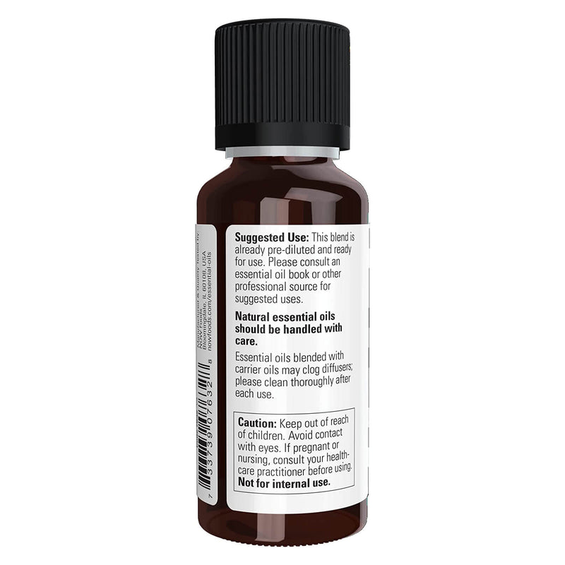 Aceites esenciales NOW, mezcla de aceite de helicriso, aroma relajante de aromaterapia, destilado al vapor, 100 % puro, vegano, tapa resistente a los niños, 1 onza