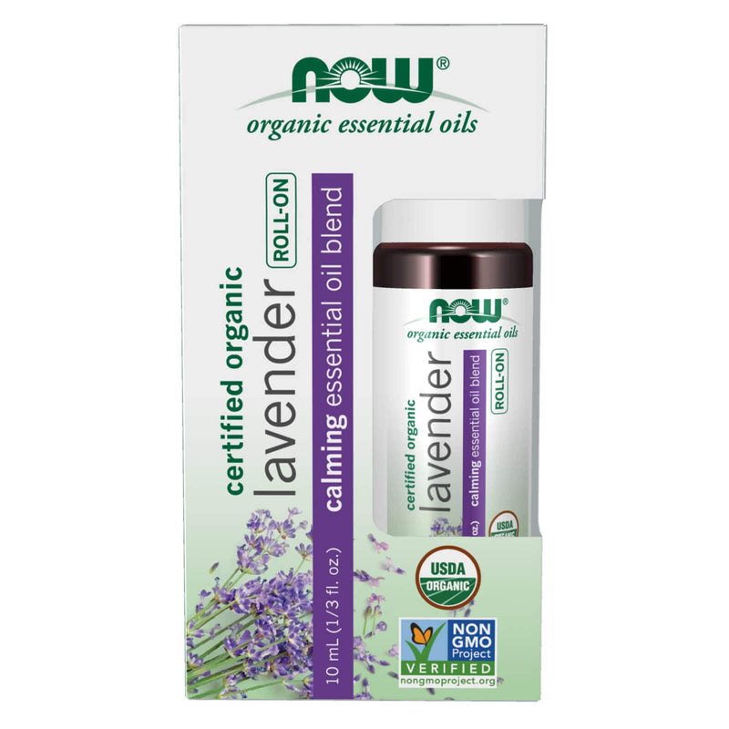 NOW Foods Lavender Essential Oil Blend Organic Roll-On 10 mL