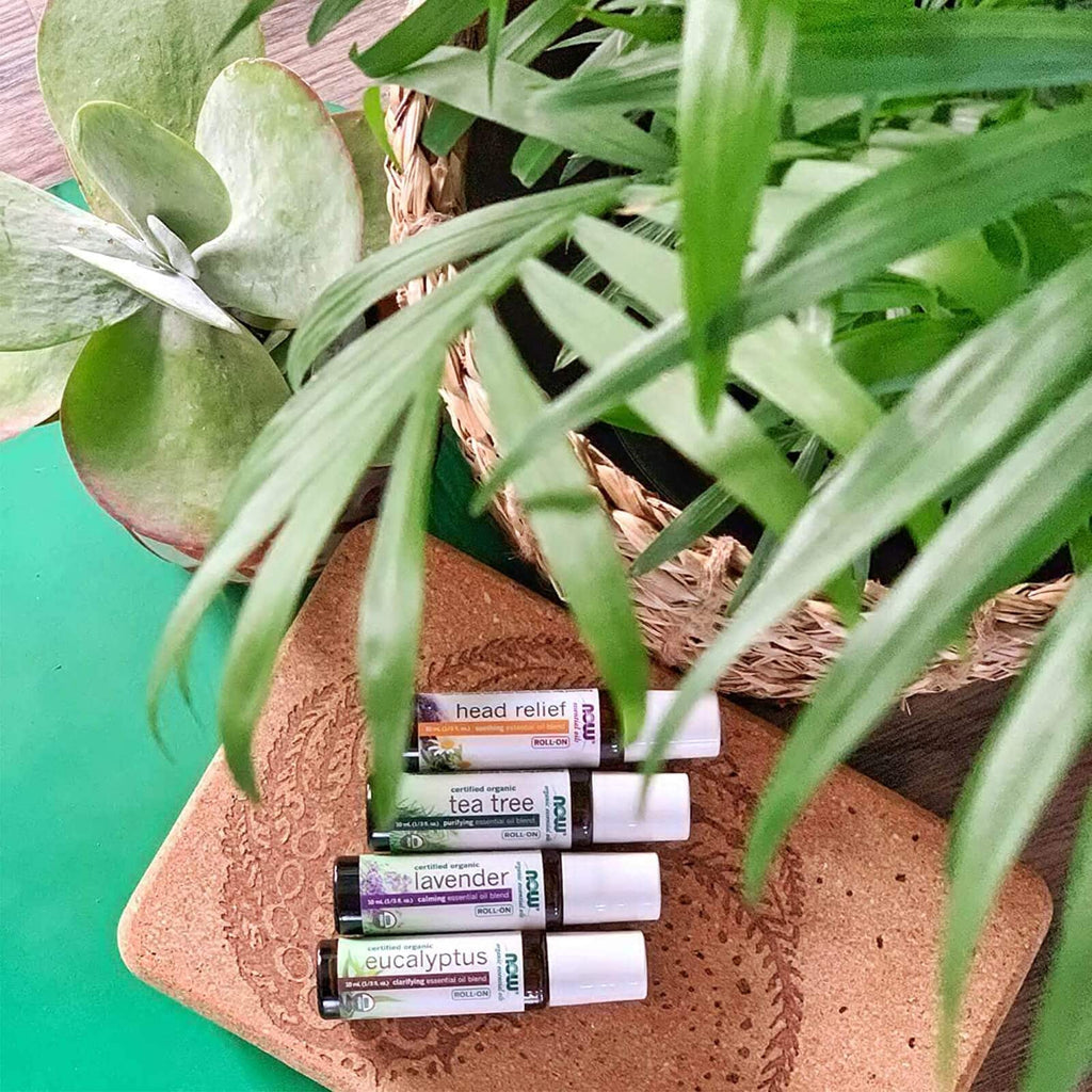 NOW Foods Lavender Essential Oil Blend Organic Roll-On 10 mL - DailyVita