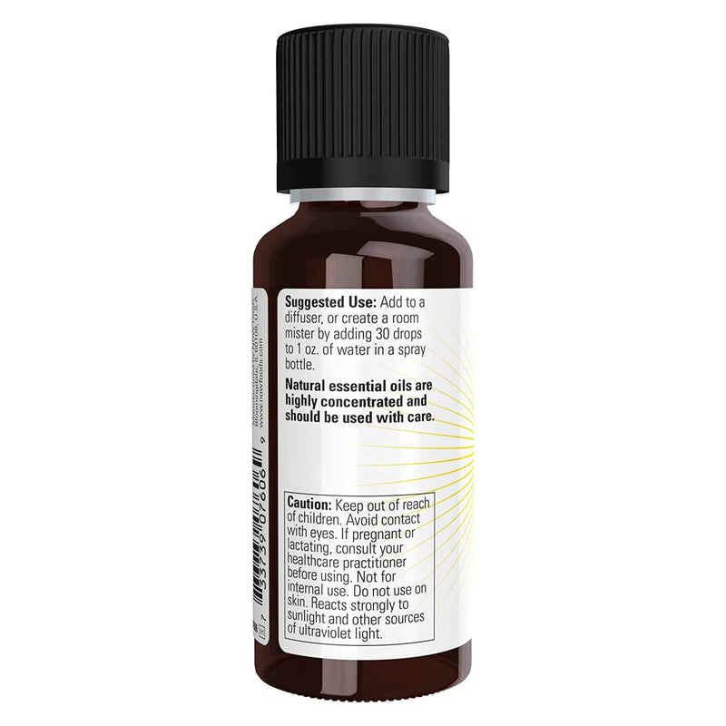 Aceites esenciales NOW, mezcla de aceite de enfoque mental, aroma de aromaterapia centrado, mezcla de aceites esenciales puros, vegano, tapa resistente a los niños, 1 onza