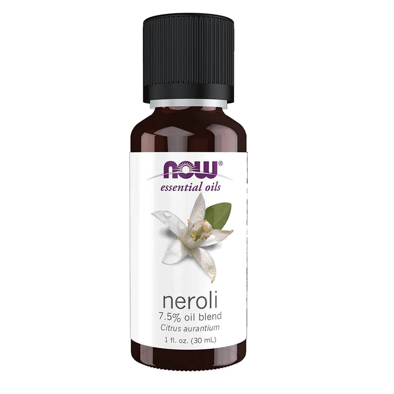 NOW óleos essenciais, óleo de neroli, aroma de aromaterapia profundamente floral, destilado a vapor, 100% puro, vegano, tampa resistente a crianças, 1 onça