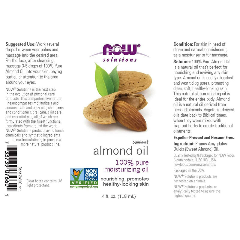 NOW Foods Sweet Almond Oil 4 fl oz