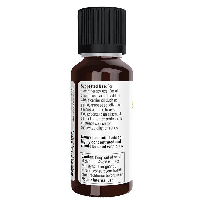 Aceites esenciales NOW, aceite de árbol de té, aroma de aromaterapia de limpieza, destilado al vapor, 100 % puro, vegano, tapa resistente a los niños, 1 onza