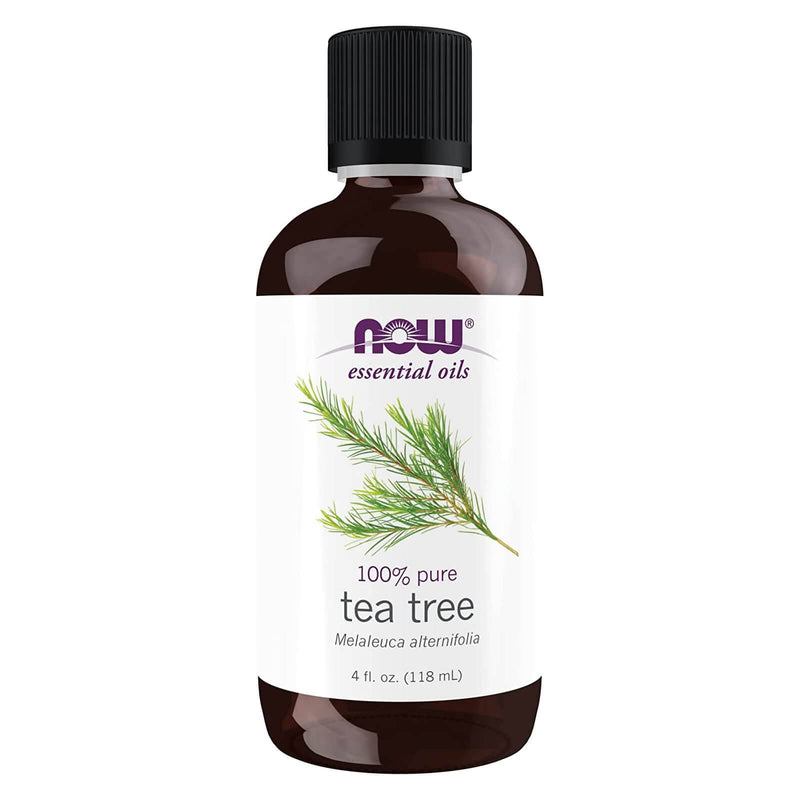 Aceites esenciales NOW, aceite de árbol de té, aroma de aromaterapia de limpieza, destilado al vapor, 100% puro, vegano, tapa resistente a los niños, 4 onzas