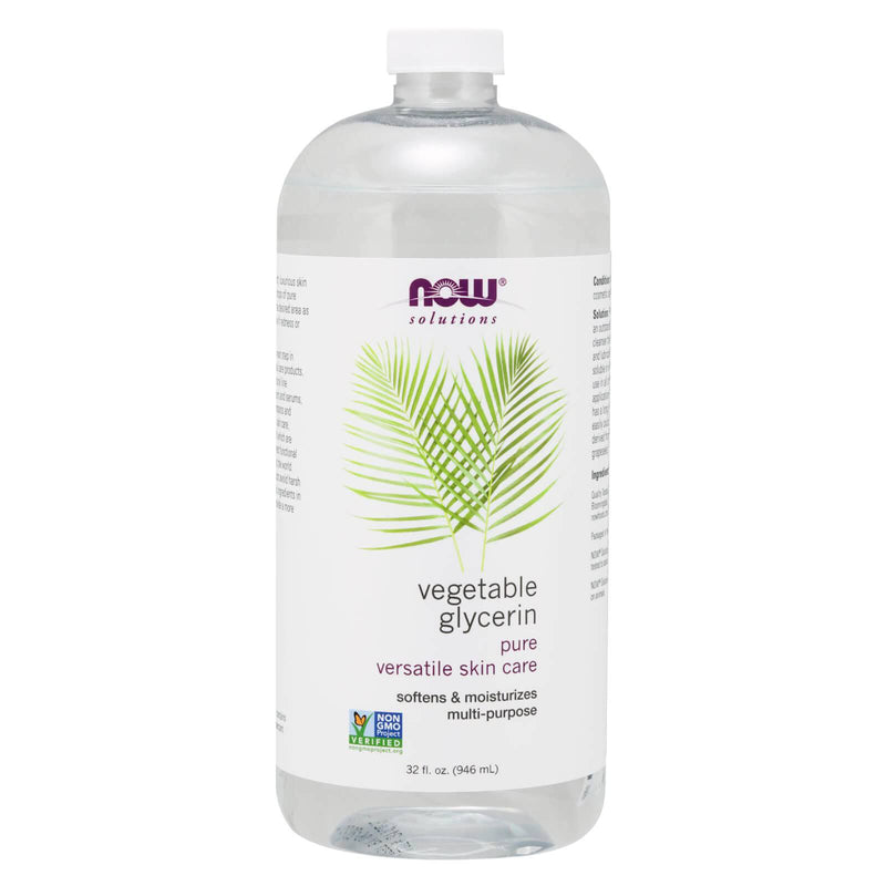 NOW Solutions、Vegetable Glycerin、100％Pure、Versatile Skin Care、Softening and Moisturizing、32オンス