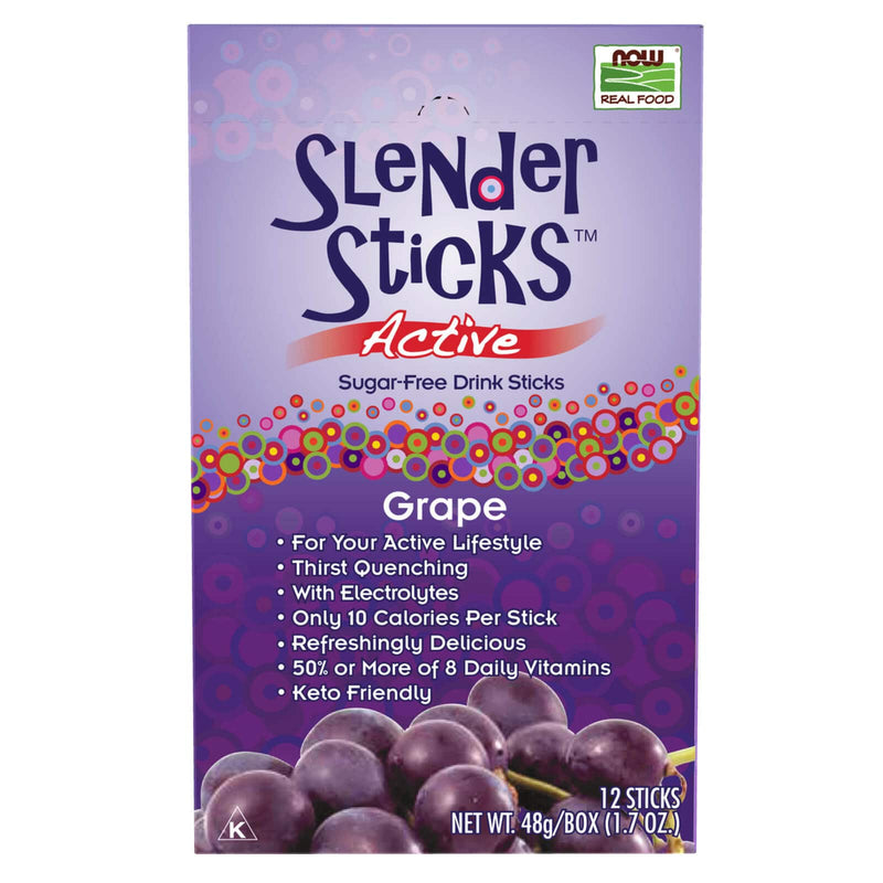 NOW Foods Active Grape Slender Sticks 12/Box