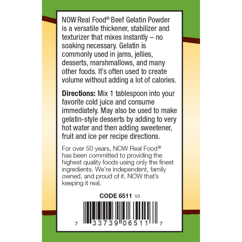 NOW Foods Beef Gelatin Powder 4 lbs.