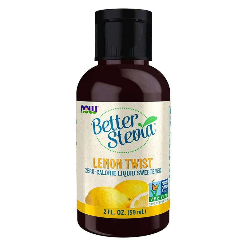 NOW Foods, Better Stevia Liquid, Lemon Twist, edulcorante líquido sin calorías, bajo impacto glucémico, certificado sin OMG, 2 onzas