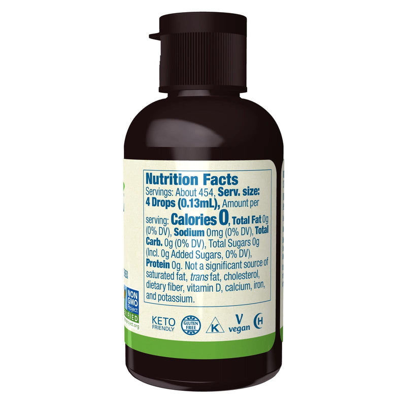 NOW Foods, Certified Organic BetterStevia Liquid, Adoçante Líquido Zero-Calorie, Low Glycemic Impact, Certified Non-GMO, 2 onças