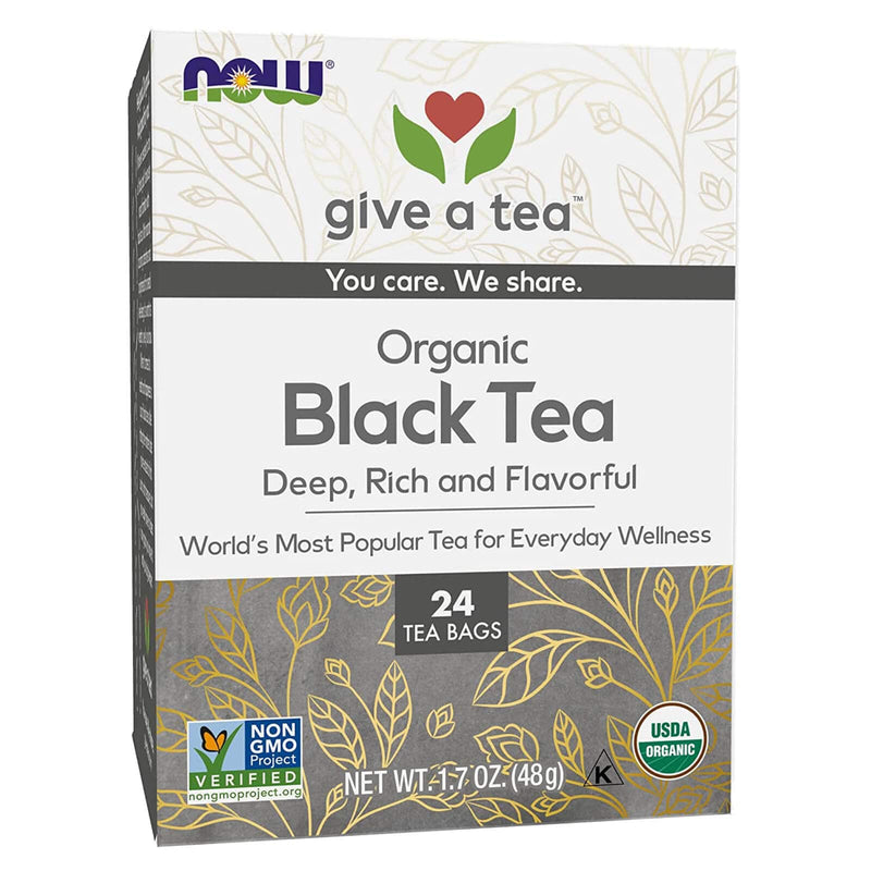 NOW Foods Black Tea Organic 24 Tea Bags