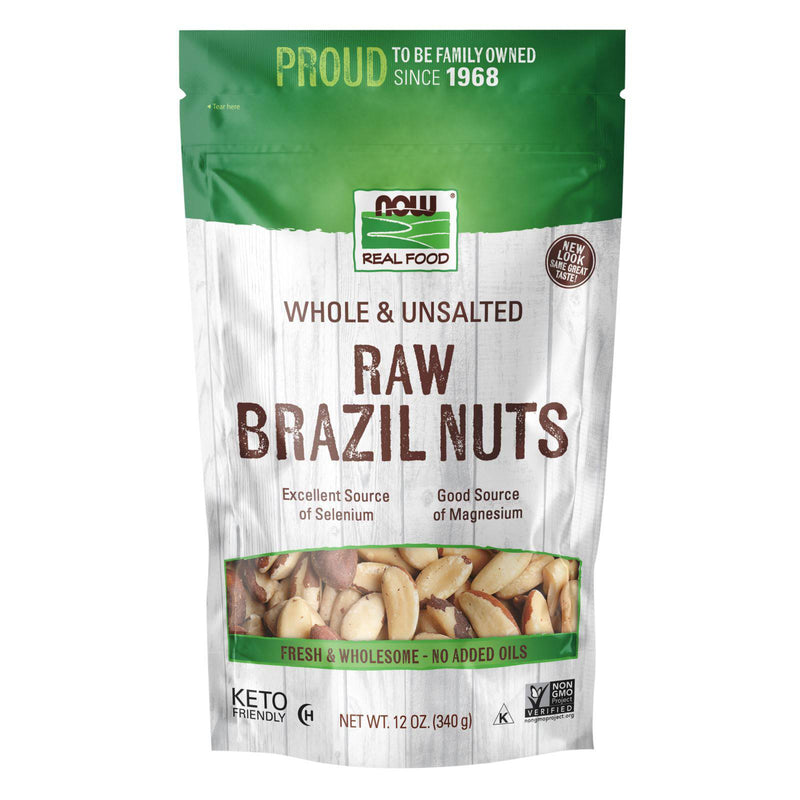 NOW Foods Brazil Nuts Raw Whole & Unsalted 12 oz