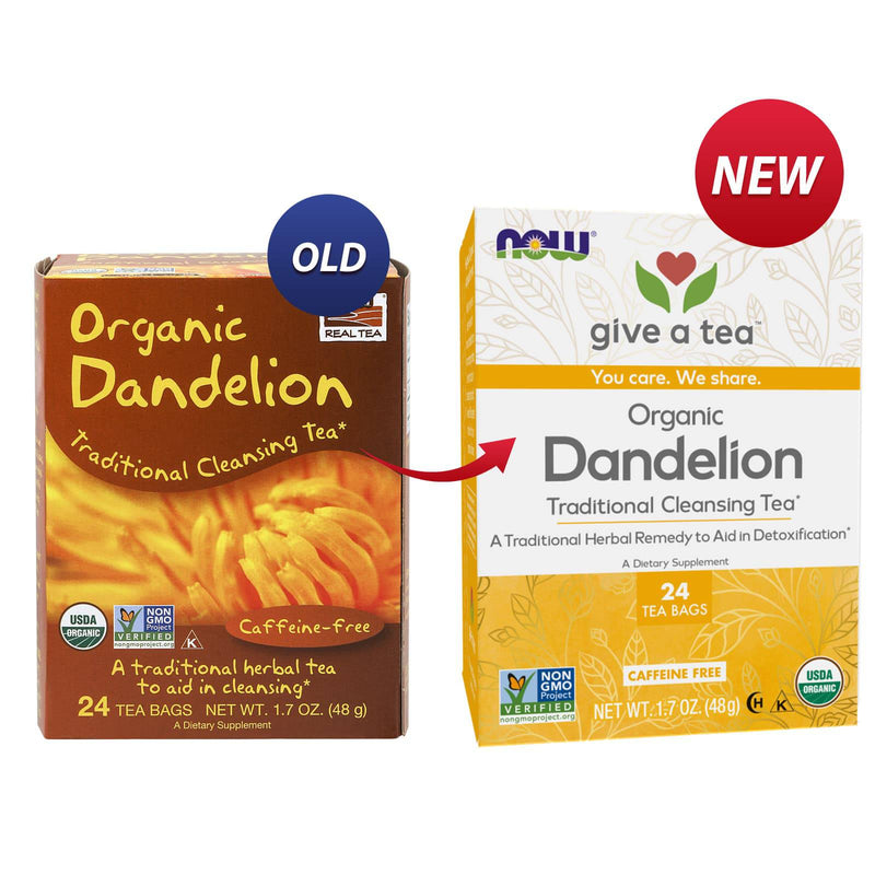 NOW Foods Dandelion Tea Organic 24 Tea Bags