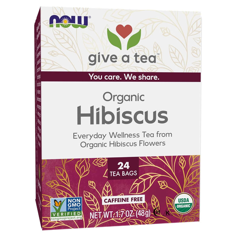 NOW Foods Organically Hip Hibiscus Tea 24 Tea Bags