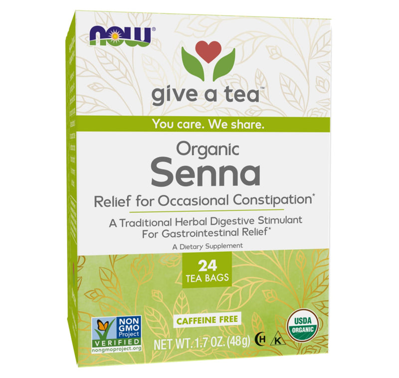 NOW Foods Senna Tea Organic 24 Tea Bags