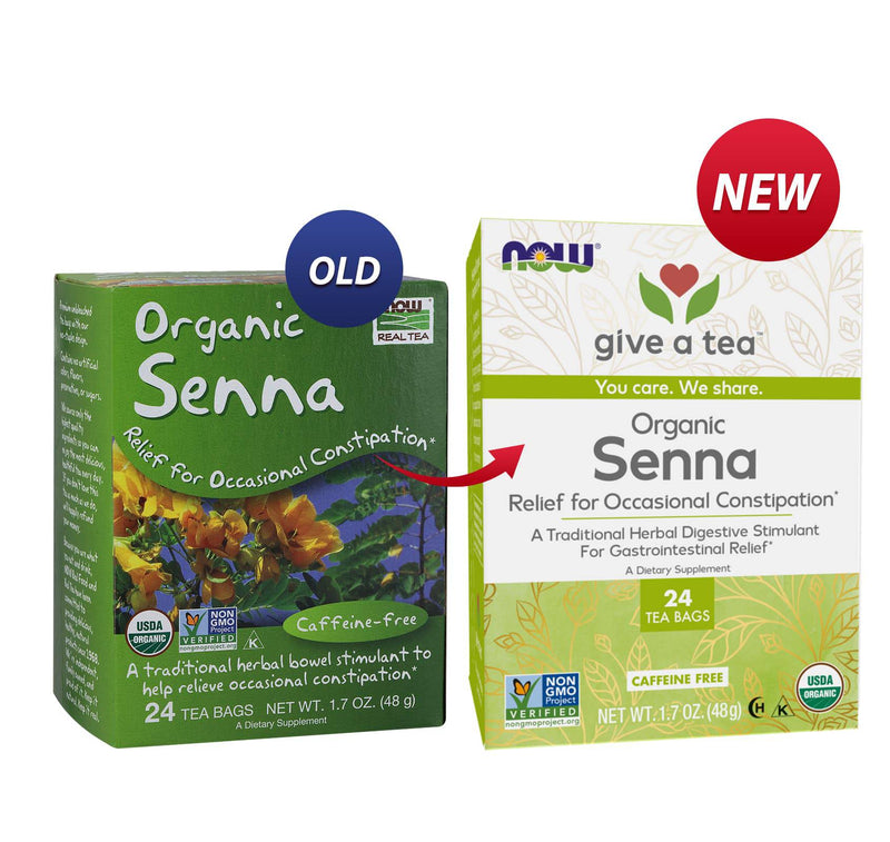 NOW Foods Senna Tea Organic 24 Tea Bags