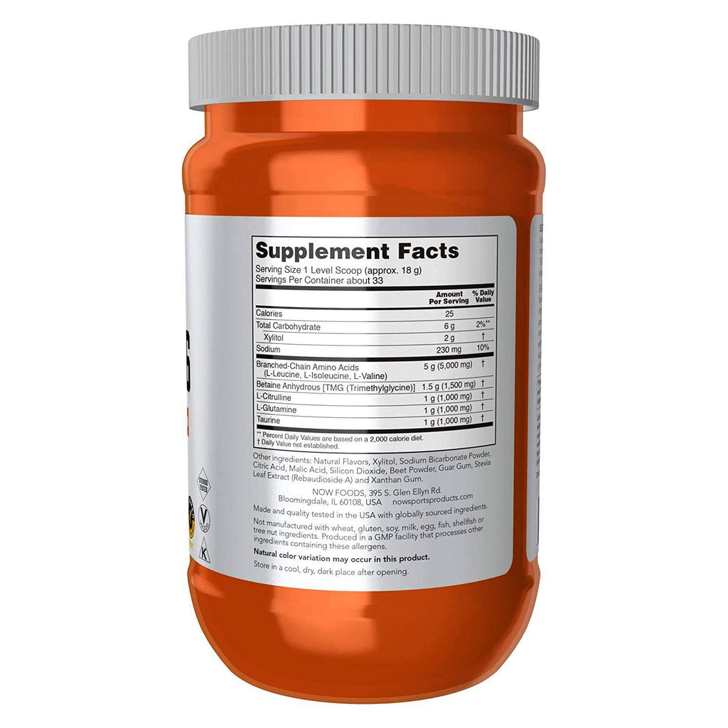 NOW Foods BCAA Big 6 Natural Watermelon Flavor 600 g - DailyVita