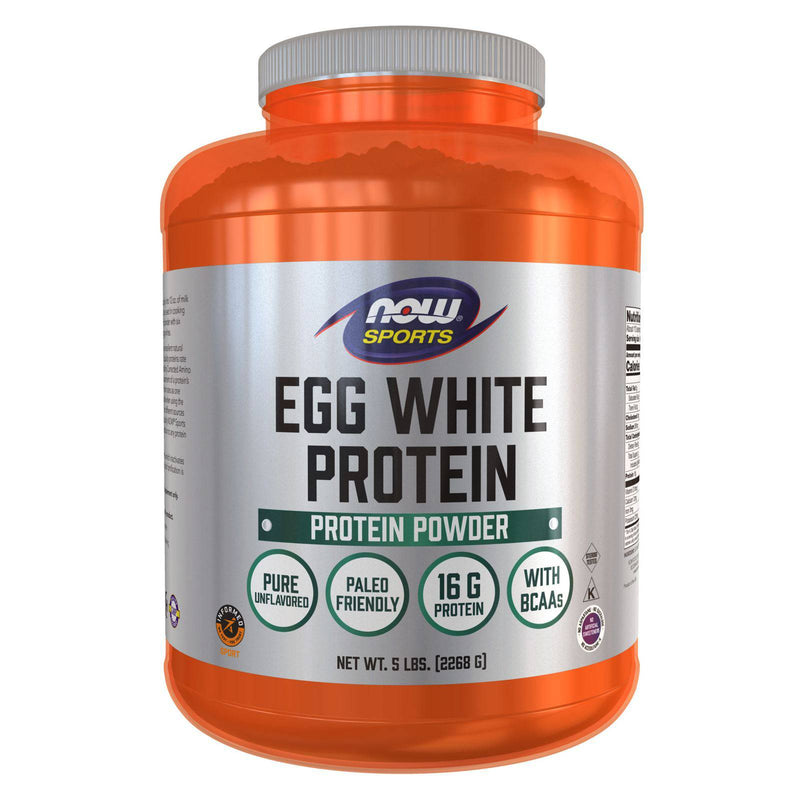 NOW Foods Egg White Protein Unflavored Powder 5 lbs