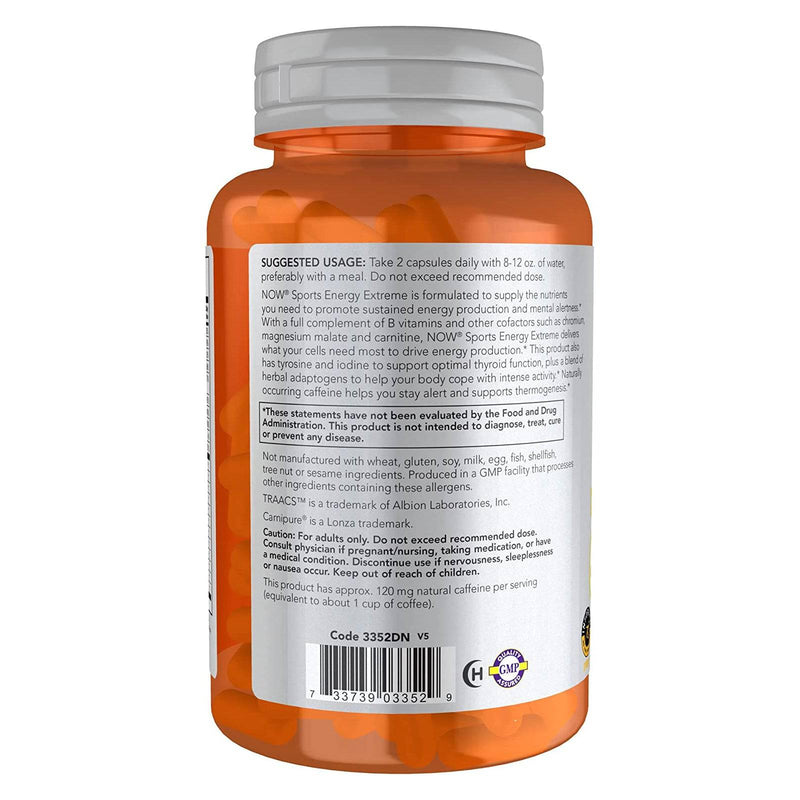 NOW Foods Energy Extreme 90 Veg Capsules