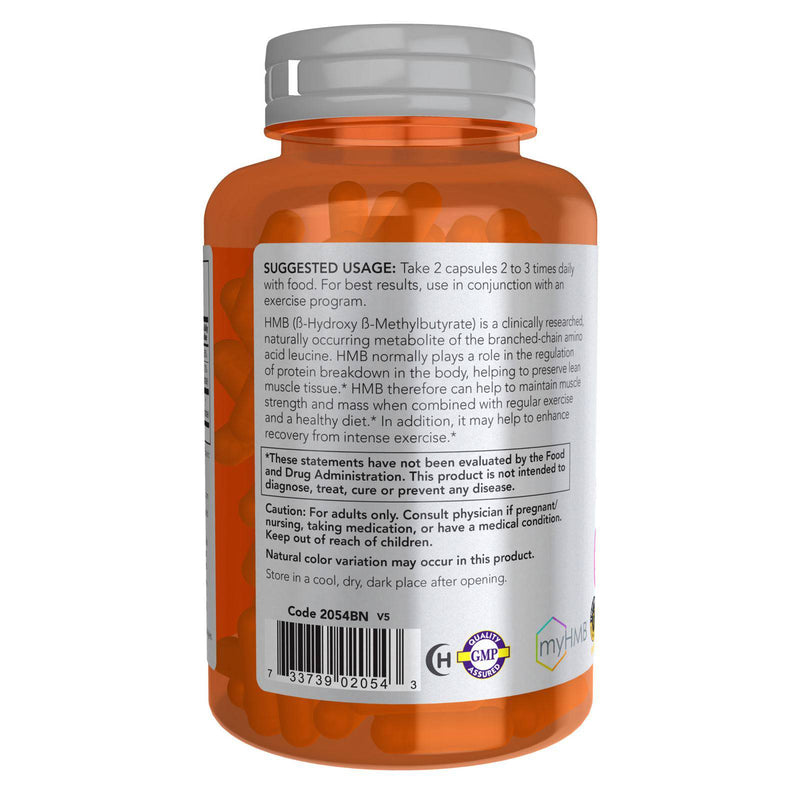 NOW Foods HMB 500 mg 120 Veg Capsules