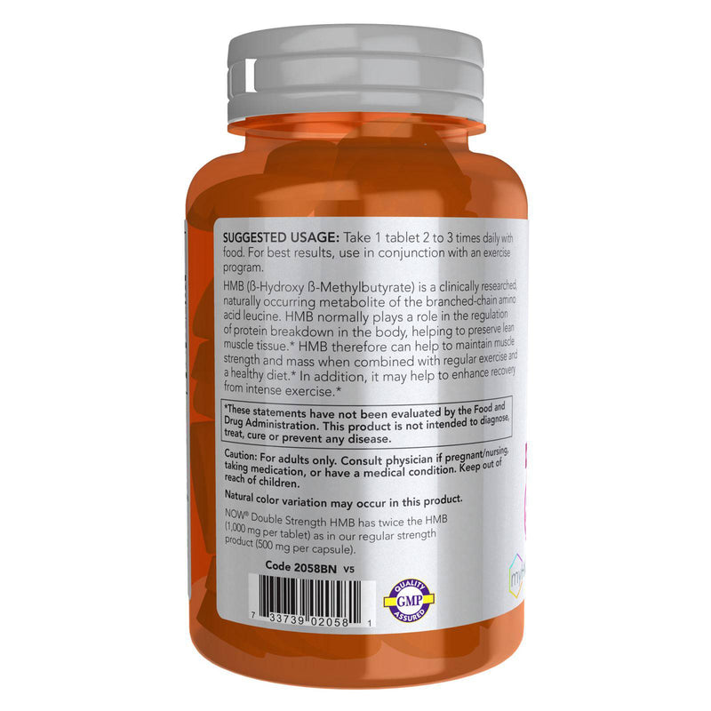 NOW Foods HMB Double Strength 1000 mg 90 Tablets