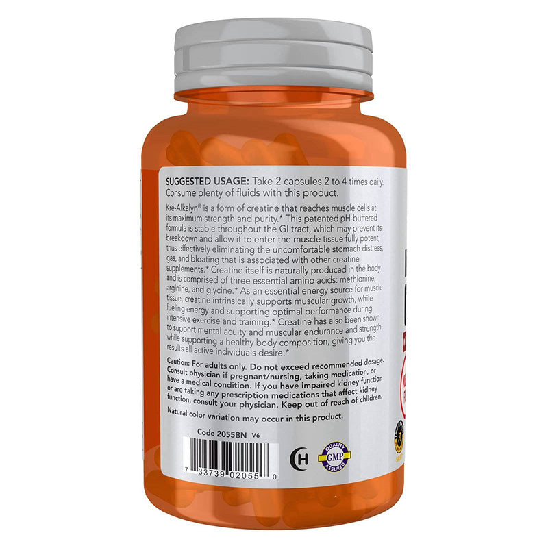 NOW Foods Kre-Alkalyn Creatine 120 Veg Capsules