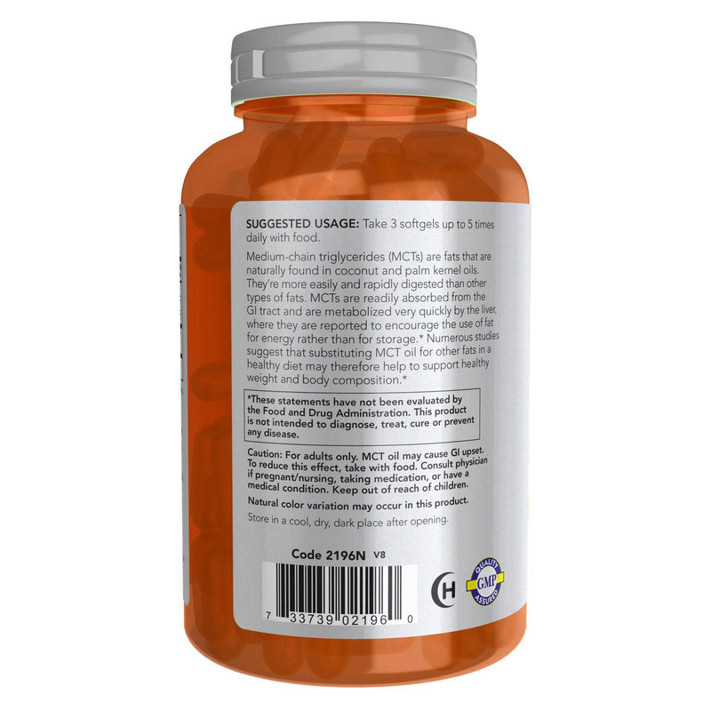 NOW Foods MCT Oil 1000 mg 150 Softgels