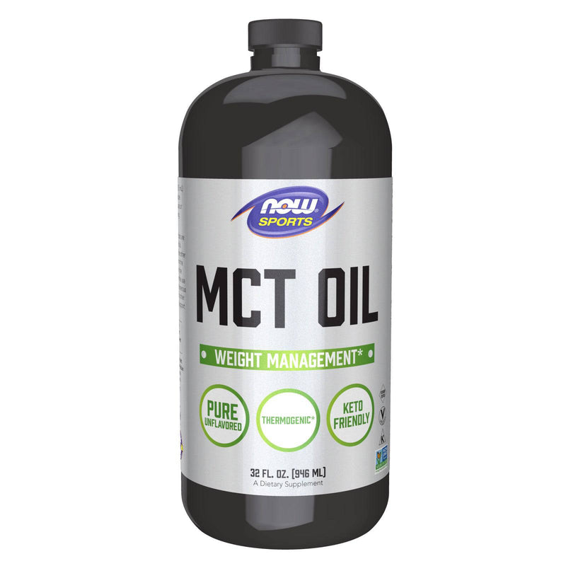 NOW Sports Nutrition, MCT (triglicerídeos de cadeia média) óleo 14 g, controle de peso, líquido, 32 onças