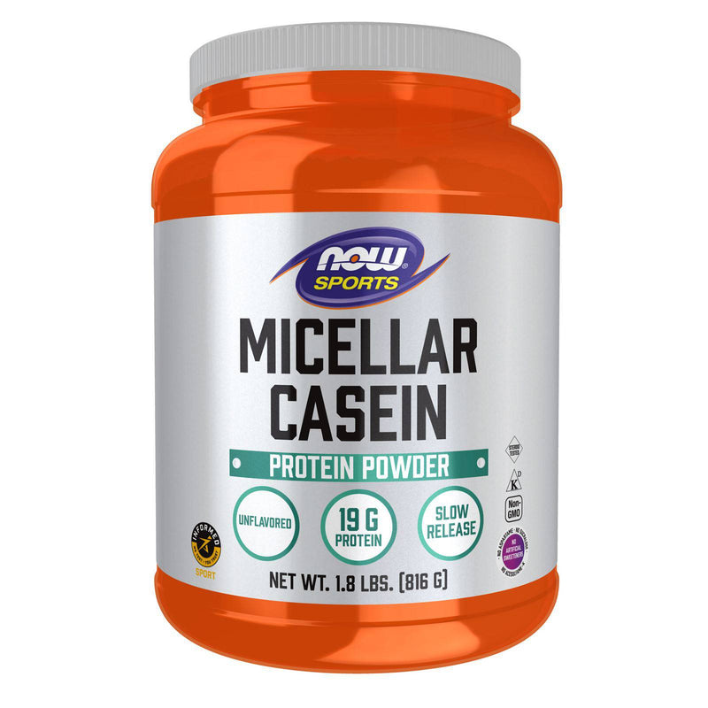 NOW Foods Micellar Casein Unflavored Powder 1.8 lbs.