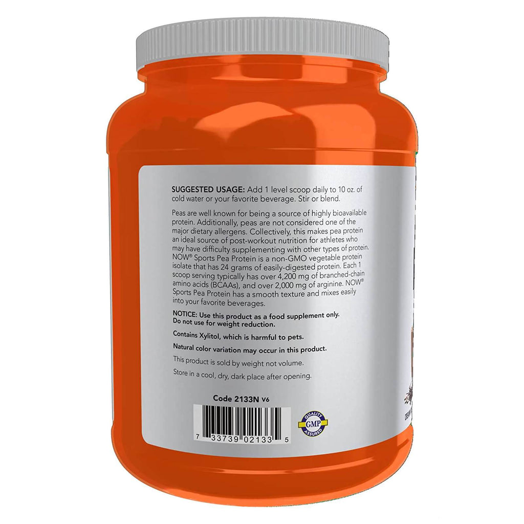 NOW Foods Pea Protein Creamy Chocolate Powder 2 lbs. - DailyVita