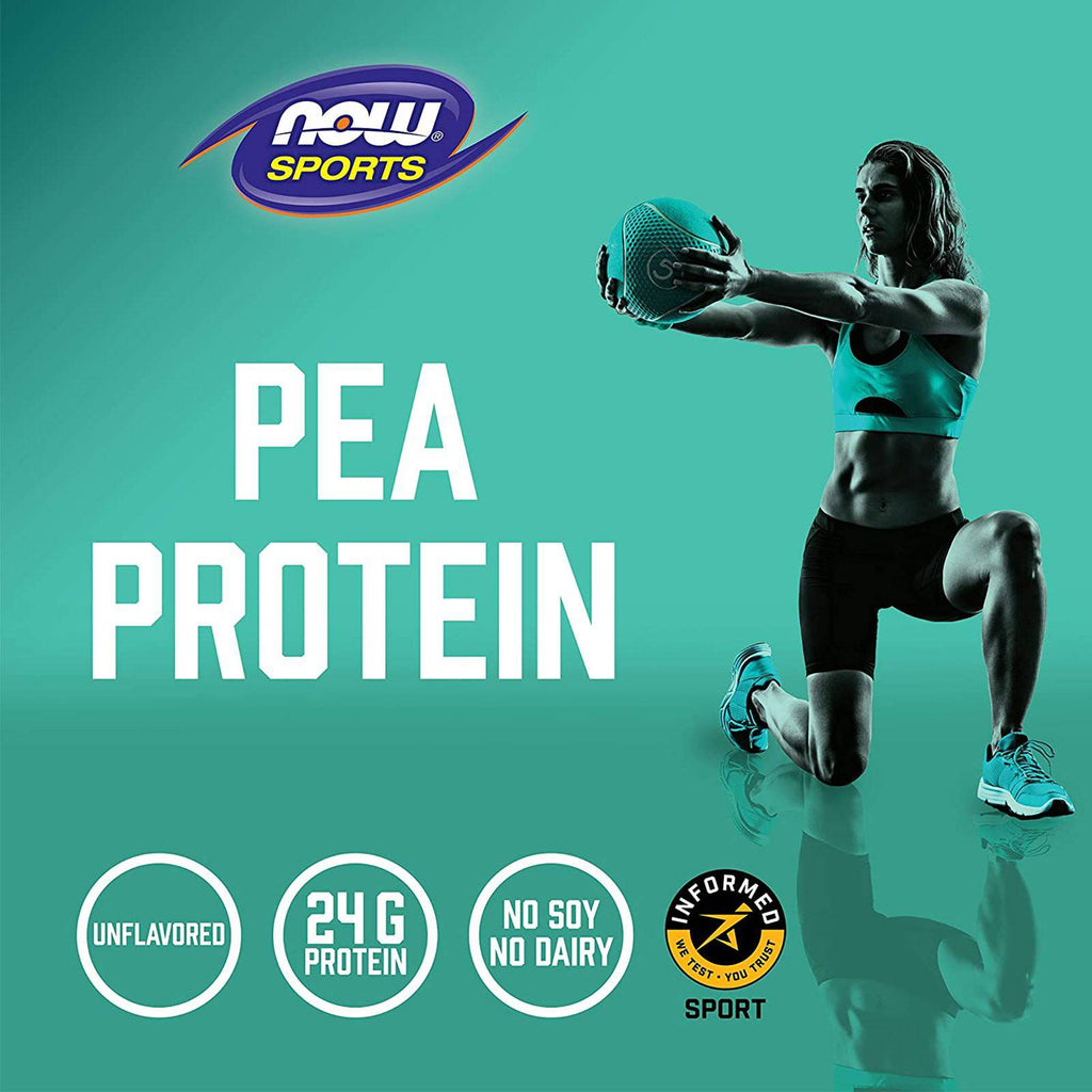 NOW Foods Pea Protein Pure Unflavored Powder 12 oz - DailyVita