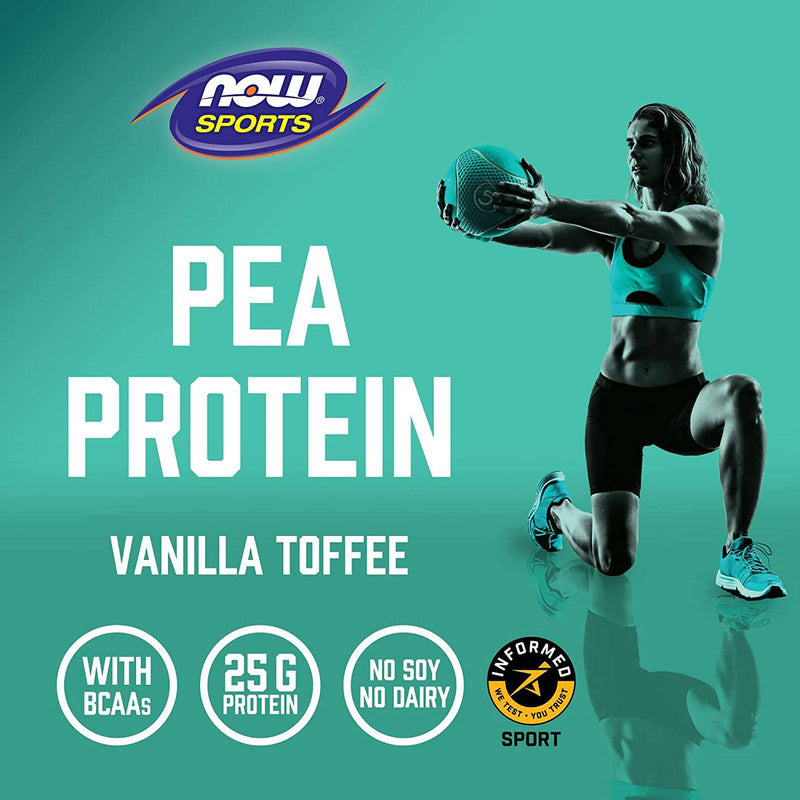 NOW Foods Pea Protein Vanilla Toffee Powder 2 lbs.