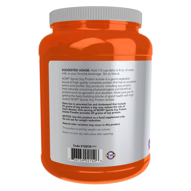 NOW Foods Soy Protein Isolate Unflavored Powder 2 lbs.