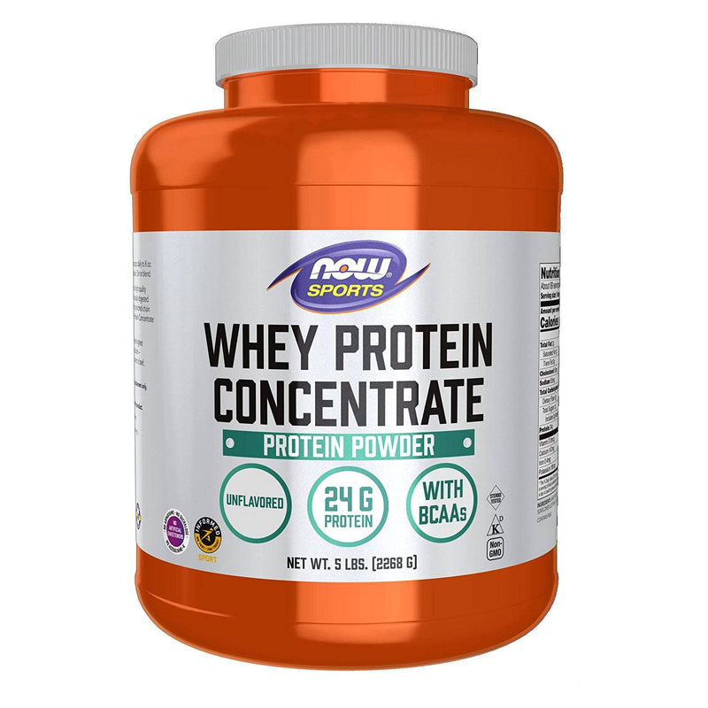 NOW Foods Whey Protein Concentrate Unflavored 5 lbs.