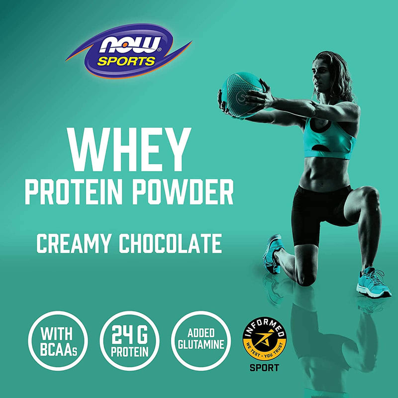 NOW Foods Whey Protein Creamy Chocolate Powder 6 lbs.