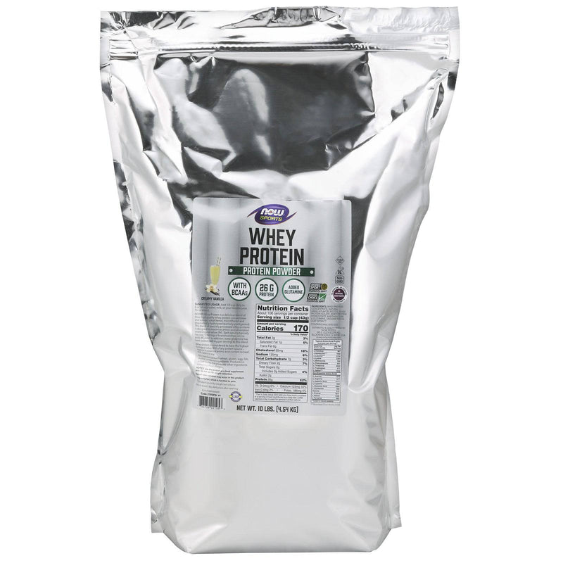 NOW Foods Whey Protein Creamy Vanilla Powder 10 lbs.