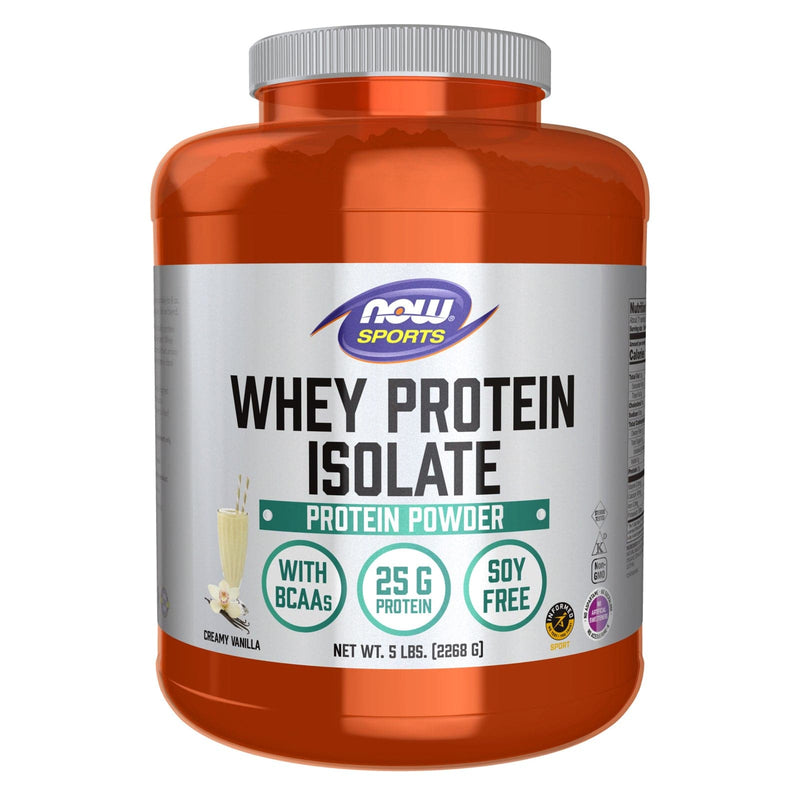 NOW Foods Whey Protein Isolate Creamy Vanilla Powder 5 lbs.