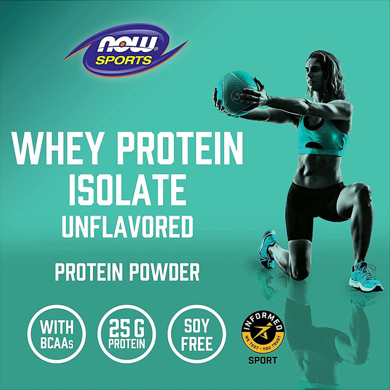 NOW Foods Whey Protein Isolate Unflavored Powder 1.2 lb