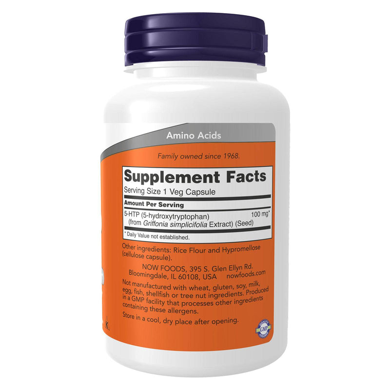 NOW Foods 5-HTP 100 mg 120 Veg Capsules