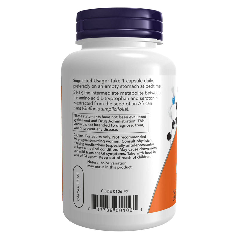 NOW Foods 5-HTP 100 mg 120 Veg Capsules