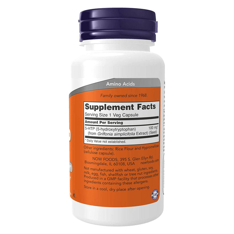 NOW Foods 5-HTP 100 mg 60 Veg Capsules