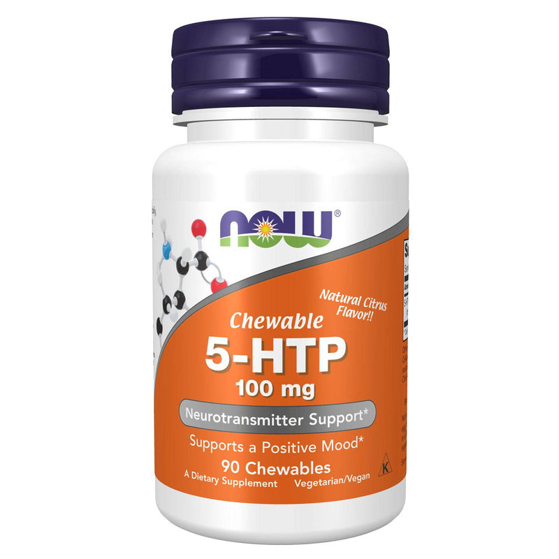 NOWサプリメント、5-HTP（5-ヒドロキシトリプトファン）100 mg、神経伝達物質サポート*、90チュアブル