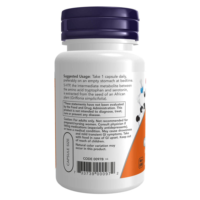 NOW Foods 5-HTP 50 mg 30 Veg Capsules