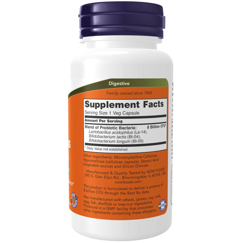 NOW Foods 8 Billion Acidophilus & Bifidus 120 Veg Capsules