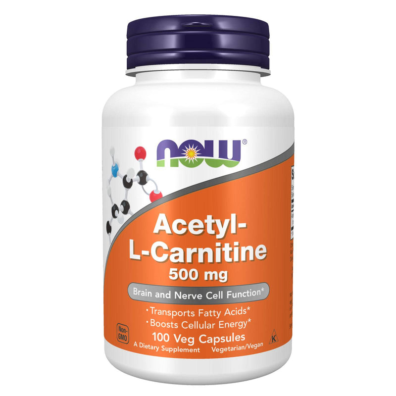 NOW Foods Acetyl-L-Carnitine 500 mg 100 Veg Capsules