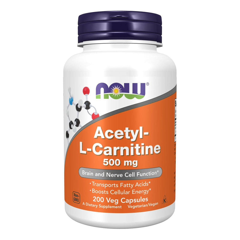 NOW Foods Acetyl-L-Carnitine 500 mg 200 Veg Capsules