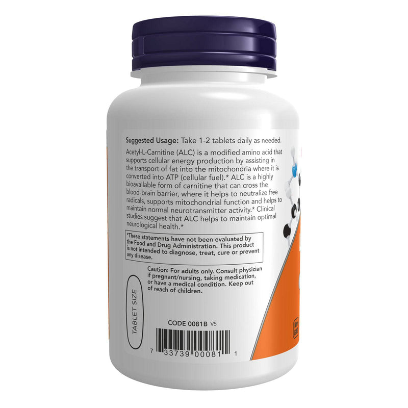 NOW Foods Acetyl-L-Carnitine 750 mg 90 Tablets